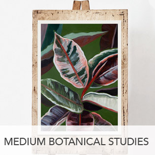 Medium botanical artwork button