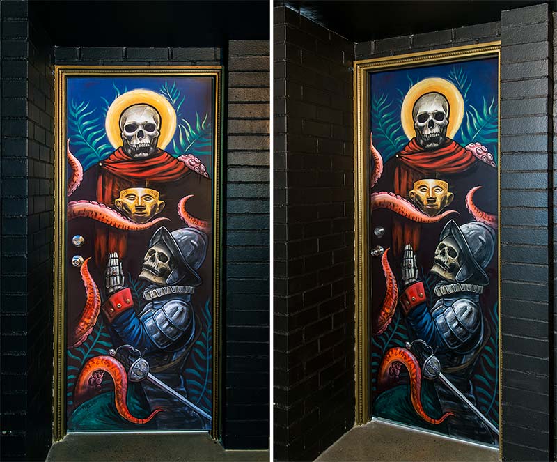 Custom painted interior door commission