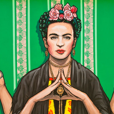 "Frida Kahlo" detail from wall mural