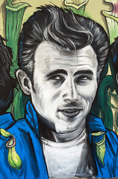 "James Dean" detail from wall mural